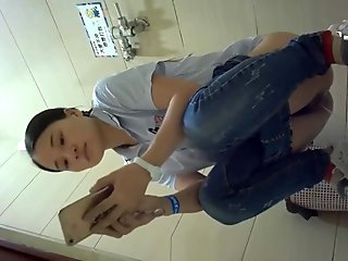 Chinese lady in toilet
